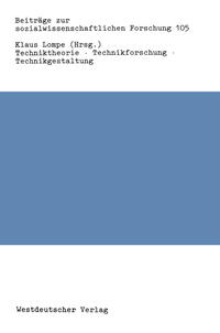 Vorderes Coverbild Techniktheorie · Technikforschung · Technikgestaltung