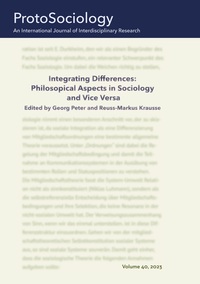 Vorderes Coverbild Integrating Differences: Philosopical Aspects in Sociology and Vice Versa