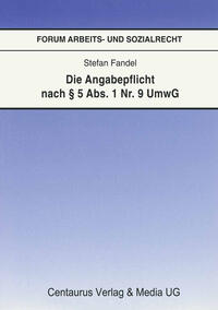 Vorderes Coverbild Die Angabepflicht nach § 5 Abs. 1 Nr. 9 UmwG