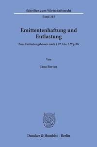 Vorderes Coverbild Emittentenhaftung und Entlastung.