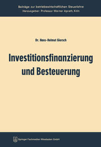 Vorderes Coverbild Investitionsfinanzierung und Besteuerung
