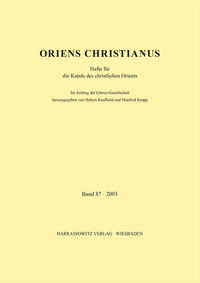 Vorderes Coverbild Oriens Christianus 87 (2003)