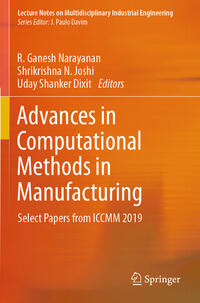 Vorderes Coverbild Advances in Computational Methods in Manufacturing