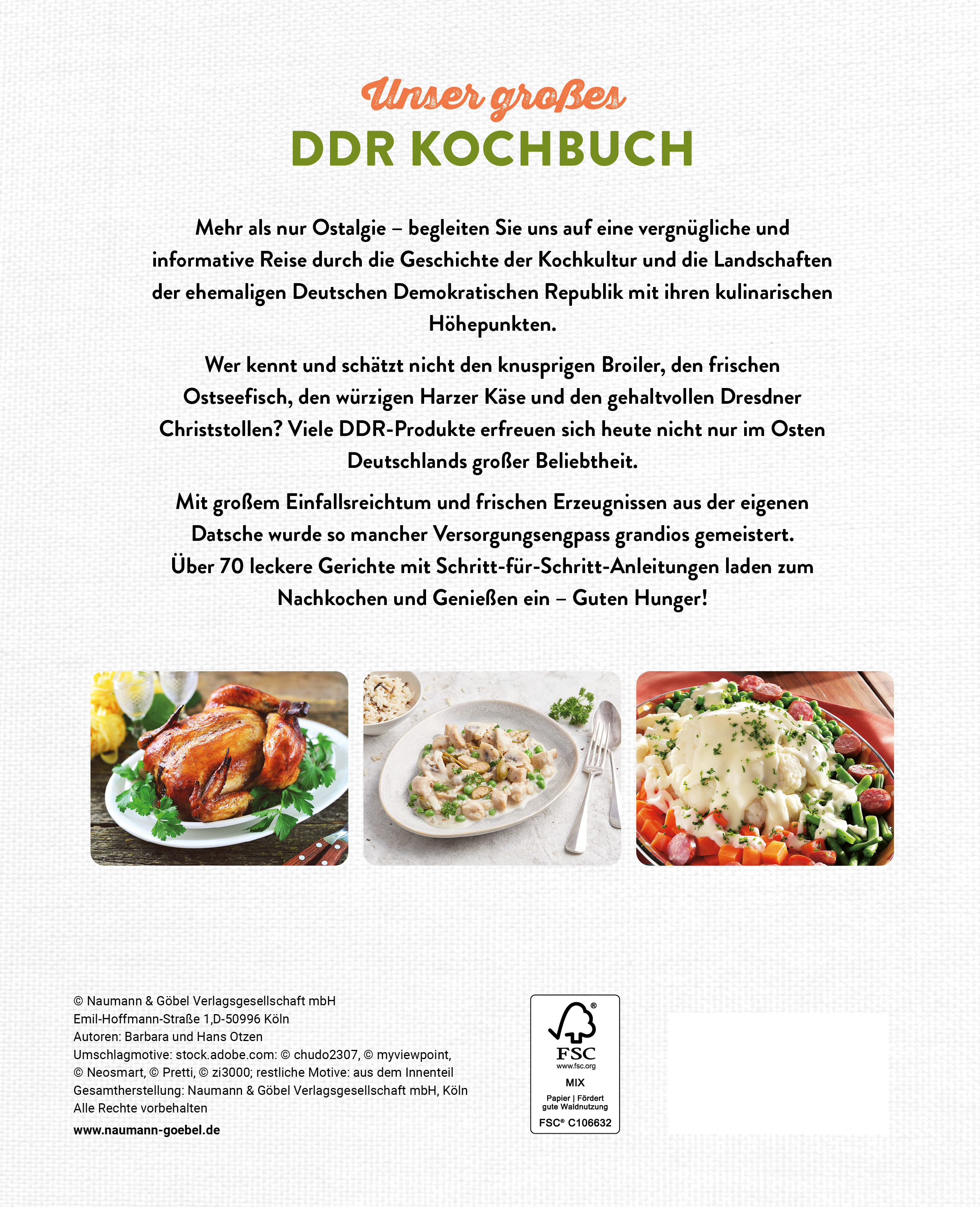 Rückseitencover Unser großes DDR Kochbuch