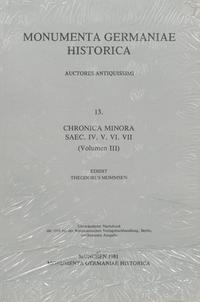 Vorderes Coverbild Chronica minora saec. IV. V. VI. VII.