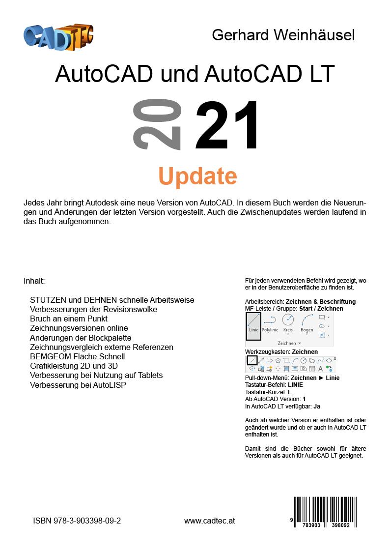 Rückseitencover AutoCAD 2021 Update