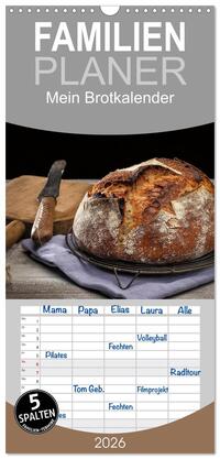 Vorderes Coverbild Familienplaner 2026 - Mein Brotkalender mit 5 Spalten (Wandkalender, 21 x 45 cm) CALVENDO