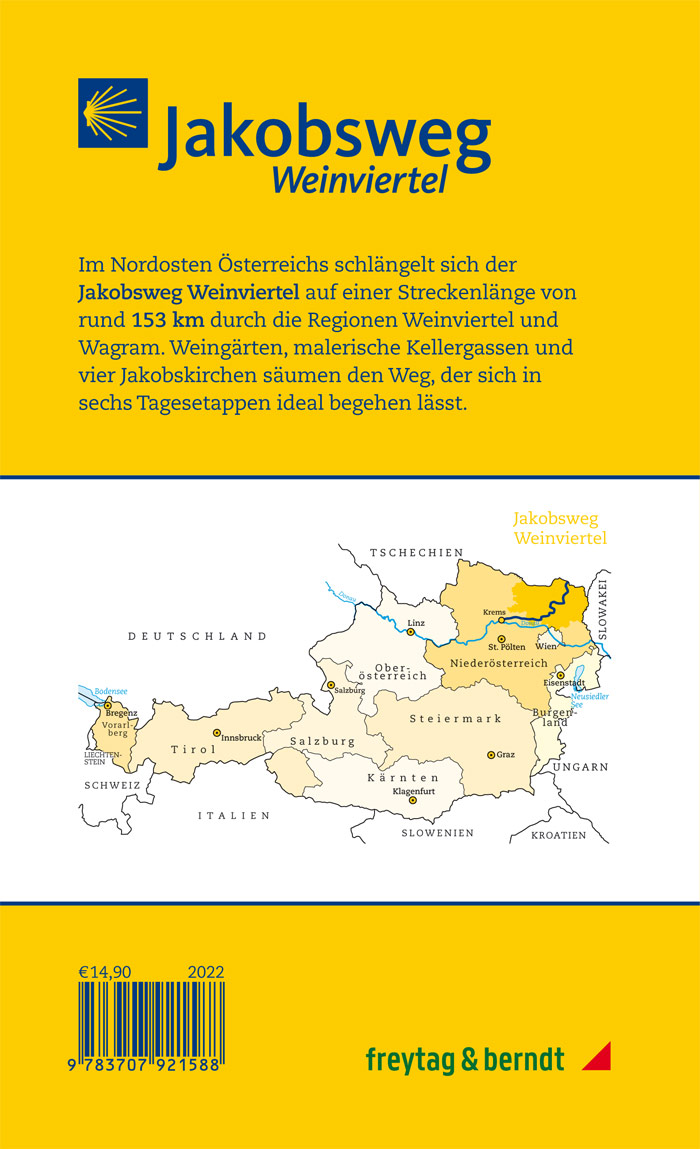 Rückseitencover Jakobswegweiser Weinviertel