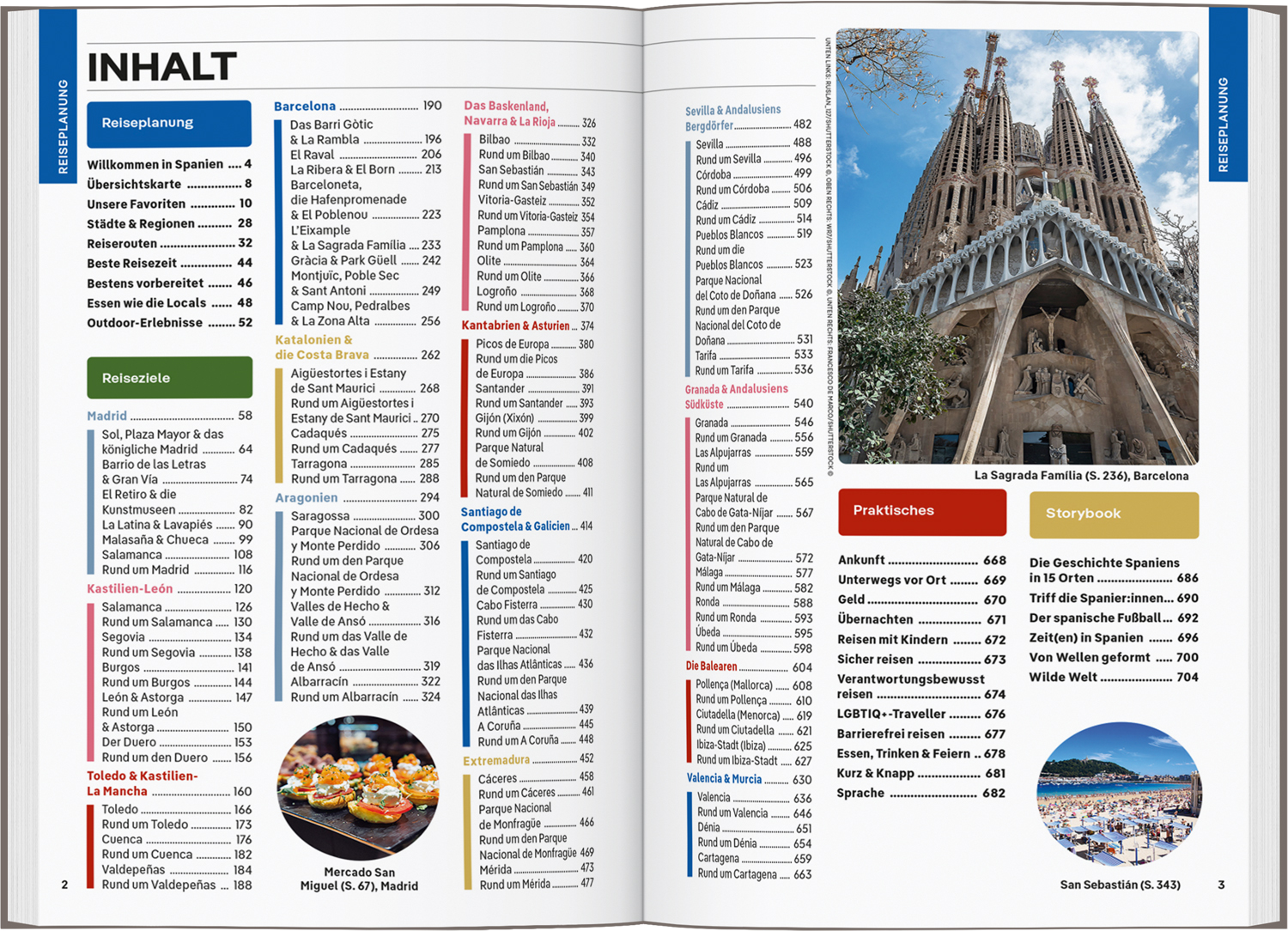 Beispielinhalt (Bild) LONELY PLANET Reiseführer Spanien