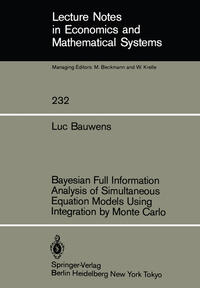 Vorderes Coverbild Bayesian Full Information Analysis of Simultaneous Equation Models Using Integration by Monte Carlo