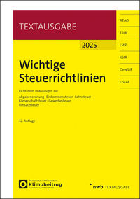 Vorderes Coverbild Wichtige Steuerrichtlinien