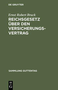 Vorderes Coverbild Reichsgesetz über den Versicherungsvertrag