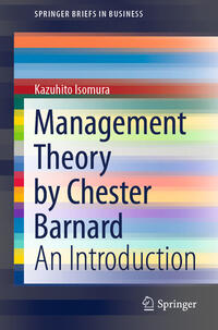 Vorderes Coverbild Management Theory by Chester Barnard