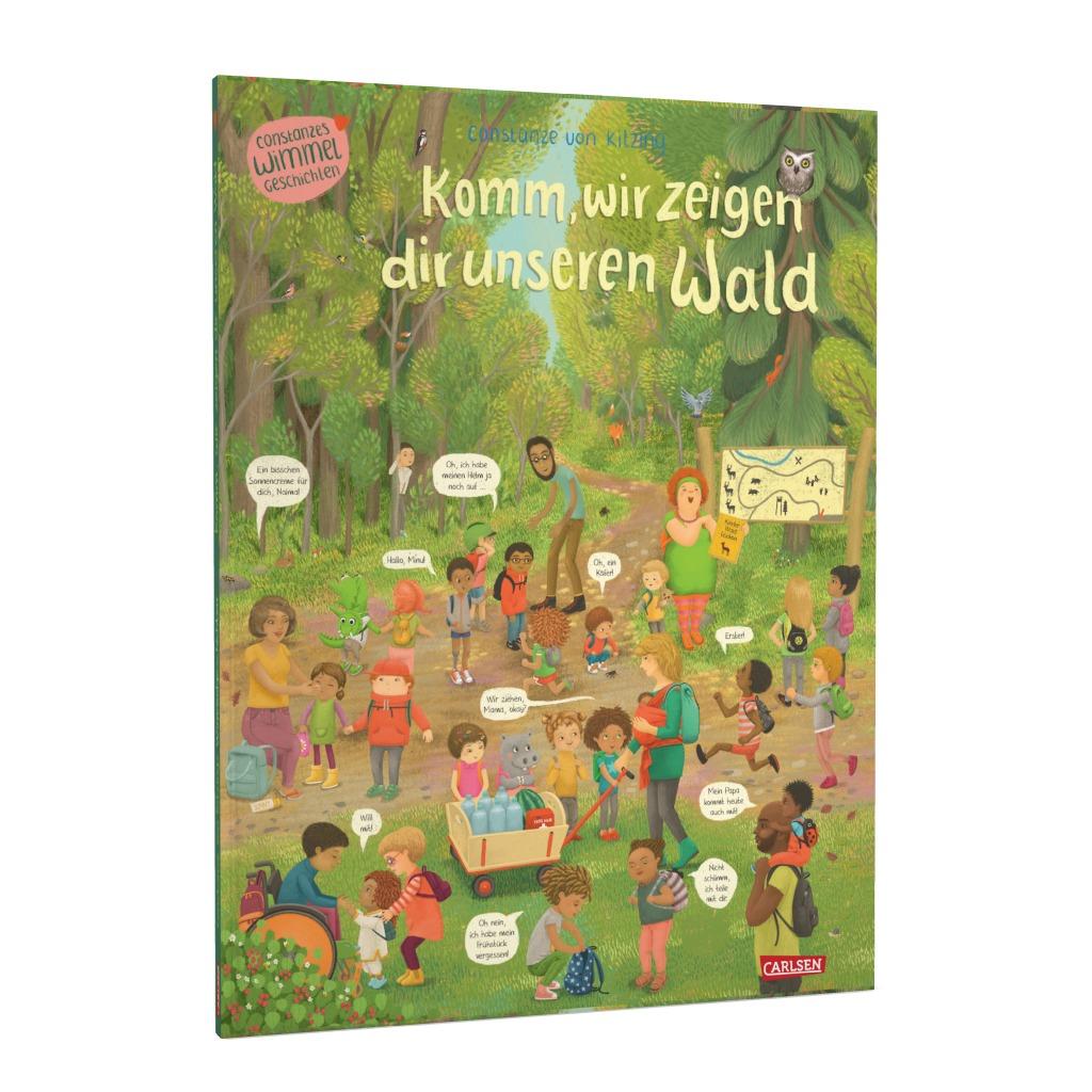 Beispielinhalt (Bild) Komm, wir zeigen dir unseren Wald (Constanze von Kitzings Wimmelgeschichten 2)