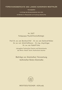 Vorderes Coverbild Beiträge zur chemischen Verwertung technischer Buten-Gemische