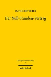 Vorderes Coverbild Der Null-Stunden-Vertrag