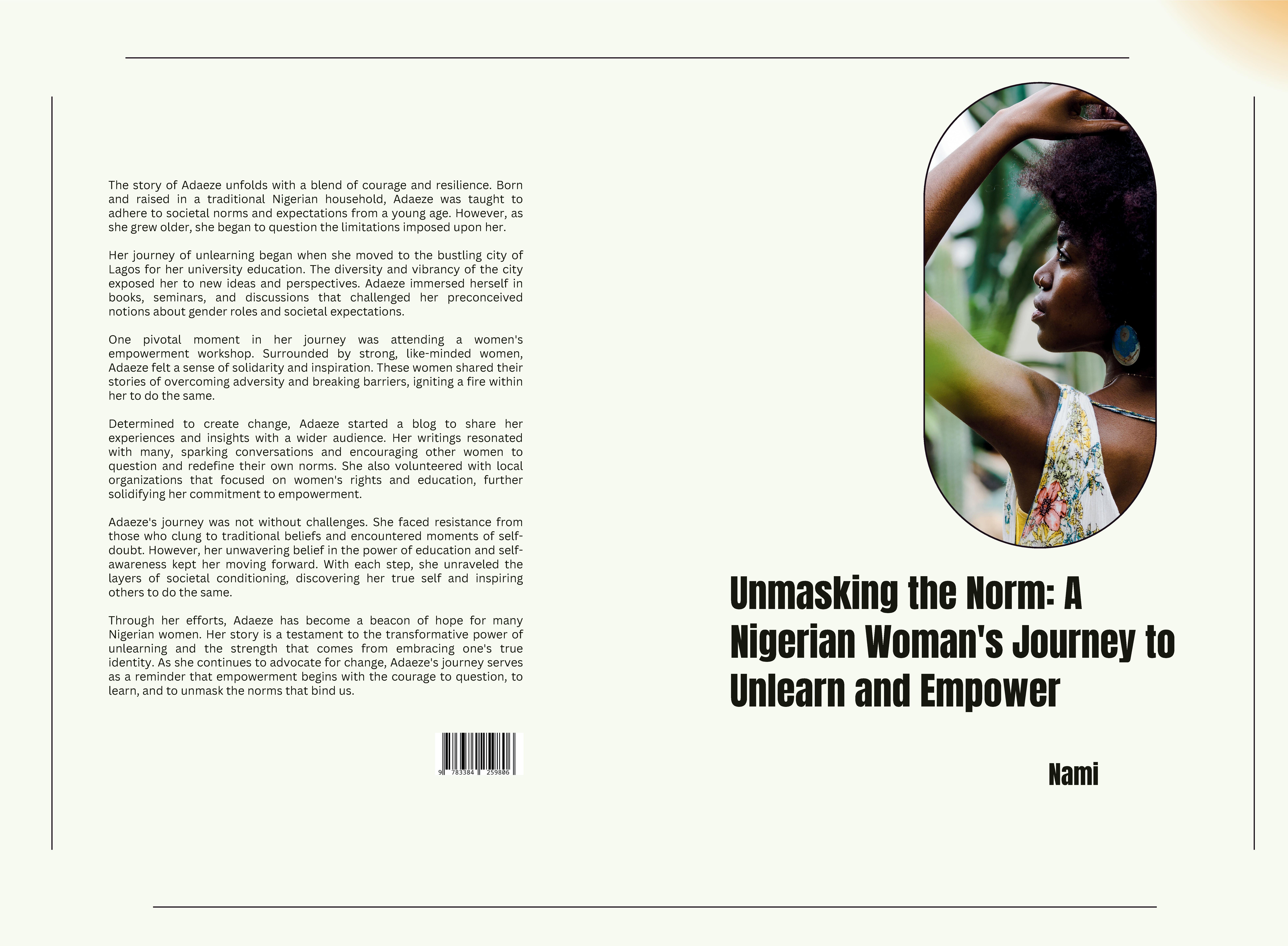 Gesamtes Coverbild Unmasking the Norm: A Nigerian Woman's Journey to Unlearn and Empower