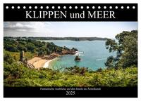 Vorderes Coverbild Klippen und Meer. Fantastische Ausblicke auf den Inseln im Ärmelkanal (Tischkalender 2025 DIN A5 quer), CALVENDO Monatskalender