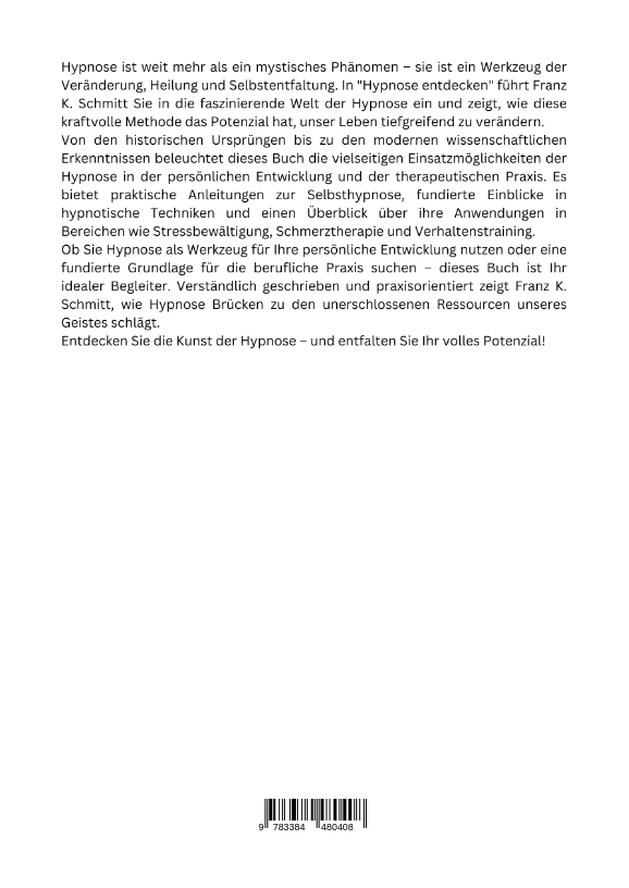 Rückseitencover Hypnose entdecken