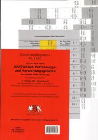 Vorderes Coverbild DürckheimRegister® SARTORIUS OHNE §§