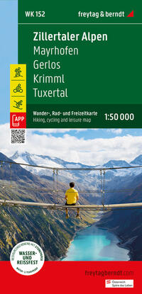 Vorderes Coverbild Zillertaler Alpen, Wander-, Rad- und Freizeitkarte 1:50.000, freytag & berndt, WK 152