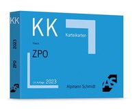 Vorderes Coverbild Karteikarten ZPO