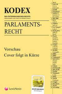 Vorderes Coverbild KODEX Parlamentsrecht 2025 - inkl. App
