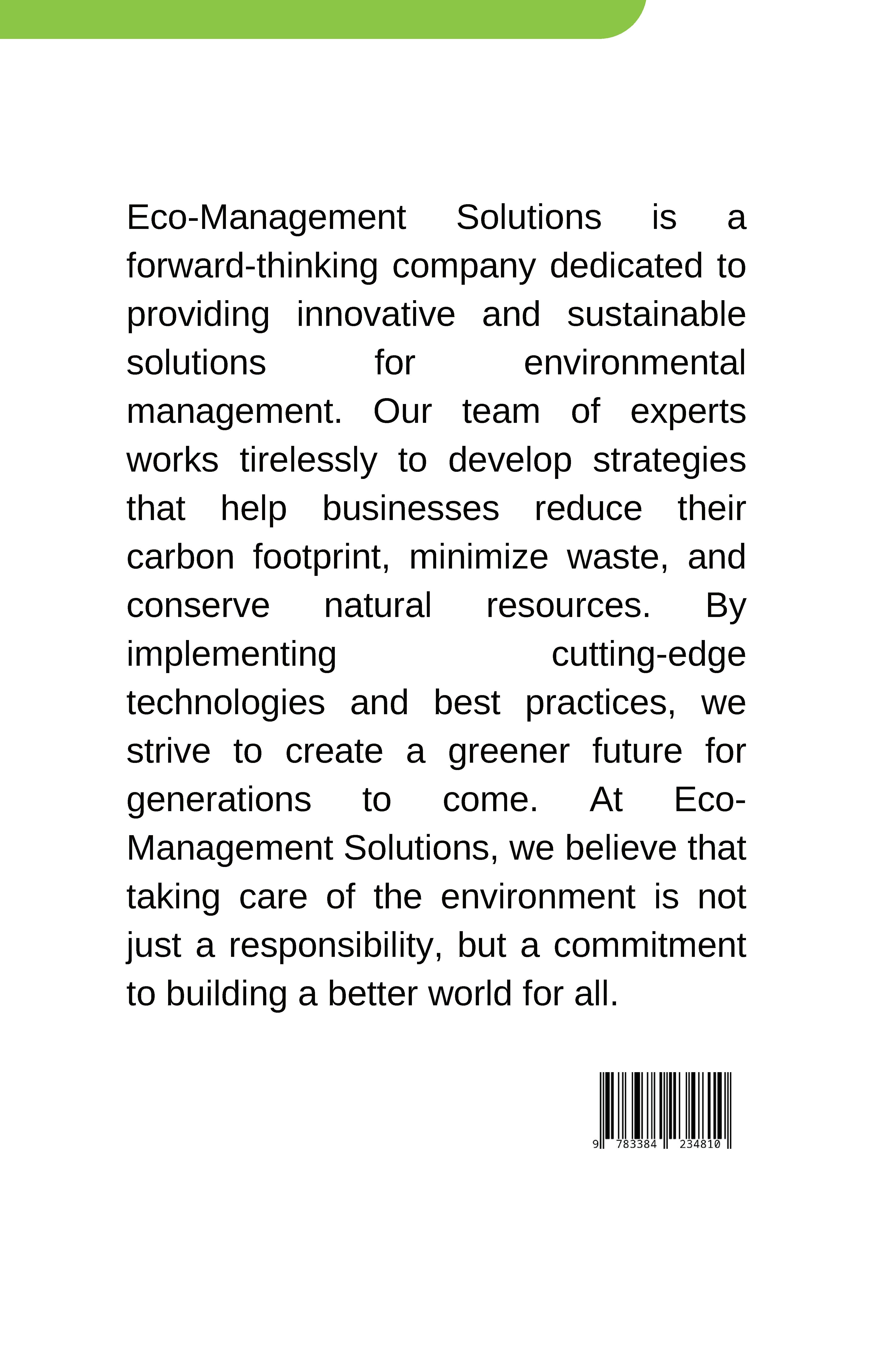 Rückseitencover Eco-Management Solutions