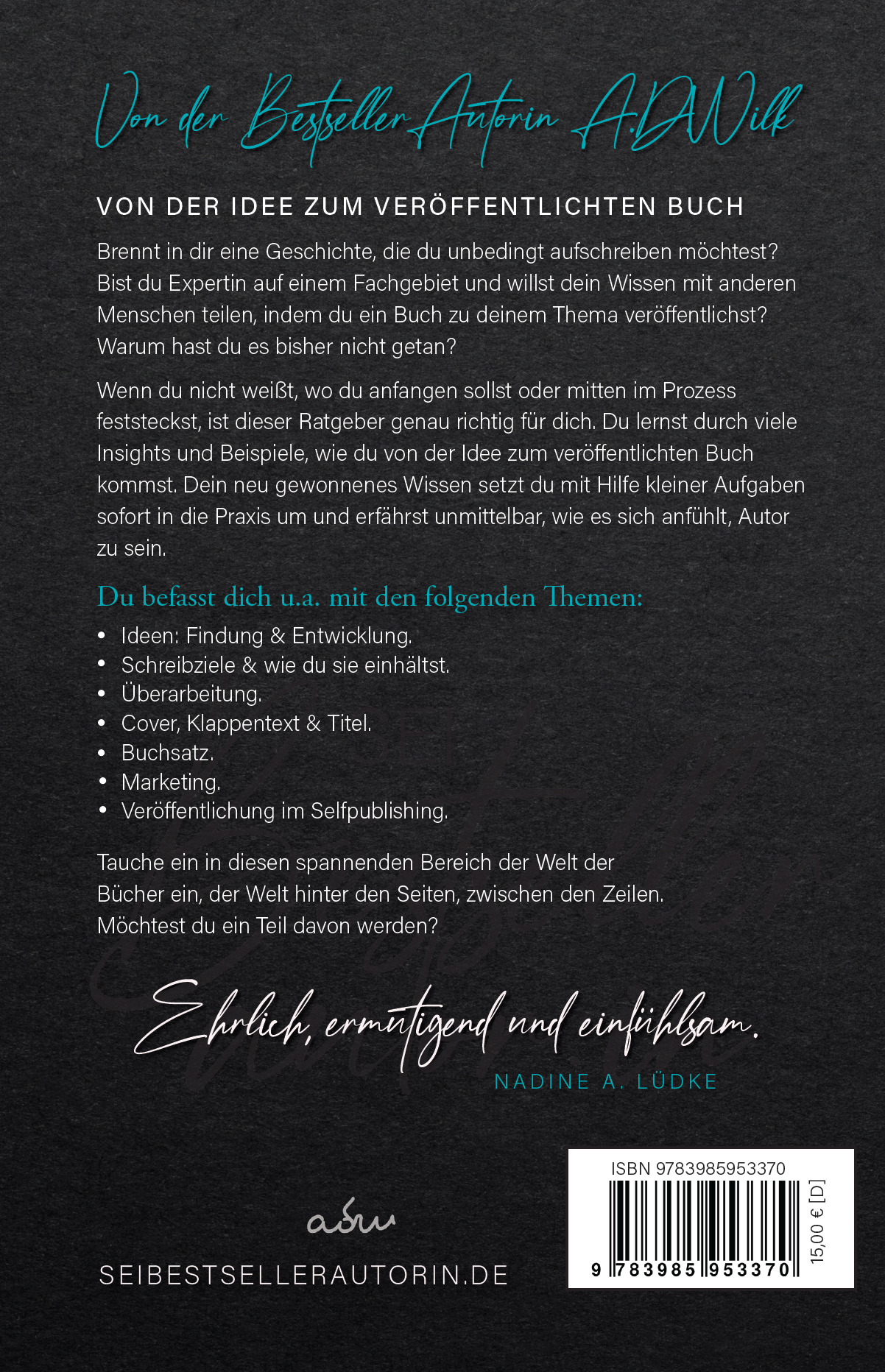 Rückseitencover Schreib dein Buch jetzt!