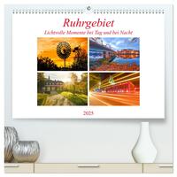 Vorderes Coverbild Ruhrgebiet - Lichtvolle Momente bei Tag und bei Nacht (hochwertiger Premium Wandkalender 2025 DIN A2 quer), Kunstdruck in Hochglanz