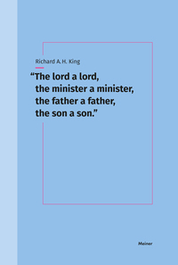 Vorderes Coverbild “The lord a lord, the minister a minister, the father a father, the son a son.”