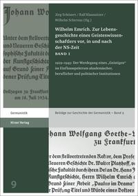 Vorderes Coverbild Wilhelm Emrich. Zur Lebensgeschichte eines Geisteswissenschaftlers vor, in und nach der NS-Zeit