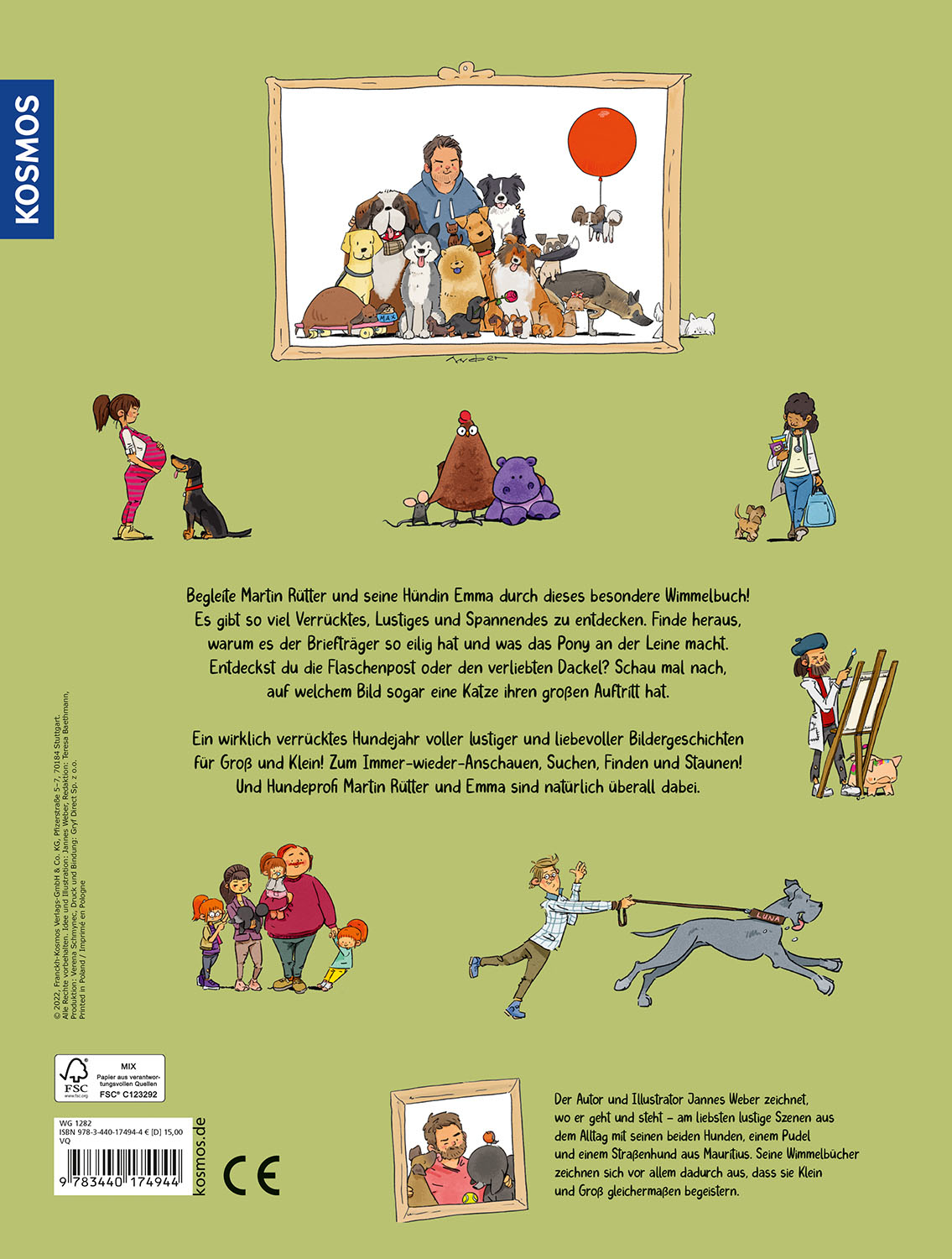 Rückseitencover Martin Rütters Hundewimmelbuch