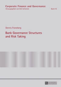 Vorderes Coverbild Bank Governance Structures and Risk Taking