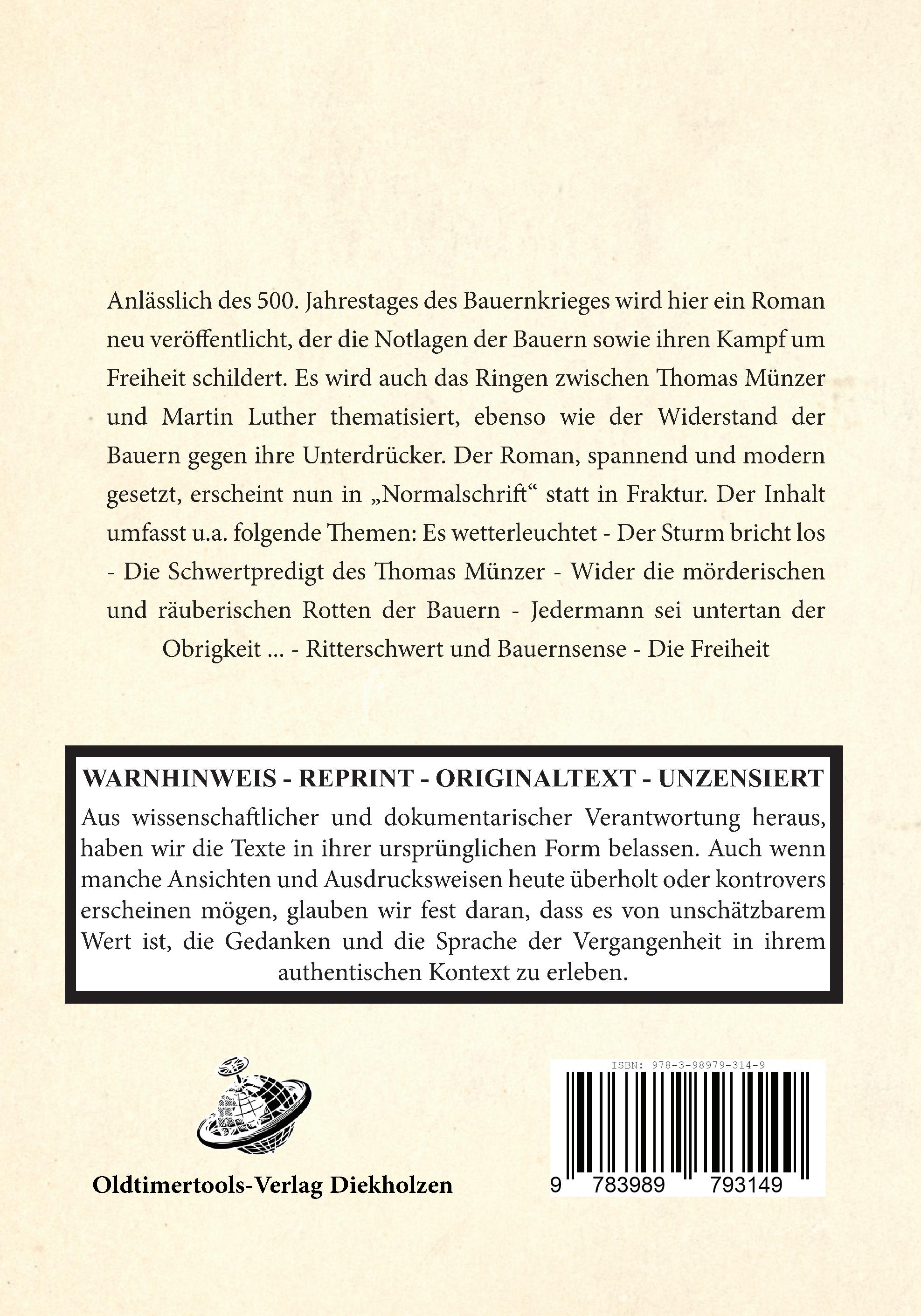 Rückseitencover Ritterschwert und Bauernsense