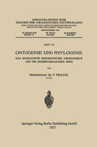 Vorderes Coverbild Ontogenie und Phylogenie