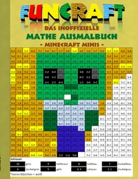 Vorderes Coverbild Funcraft - Das inoffizielle Mathe Ausmalbuch: Minecraft Minis (Cover Zombie)