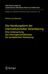 Vorderes Coverbild Die Handlungsform der interinstitutionellen Vereinbarung