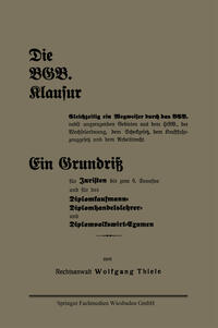 Vorderes Coverbild Die BGB. Klausur
