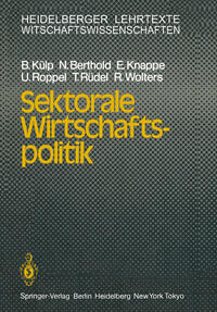 Vorderes Coverbild Sektorale Wirtschaftspolitik