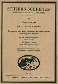 Vorderes Coverbild Johann Haller (aus St. Leonhard in Passeier)