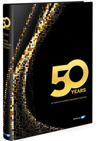 Vorderes Coverbild Jubiläumsbuch 50 Jahre SAP