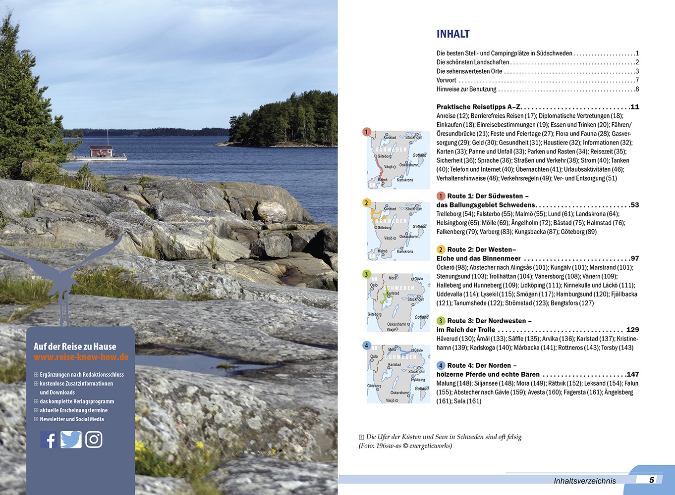 Beispielinhalt (Bild) Reise Know-How Wohnmobil-Tourguide Südschweden