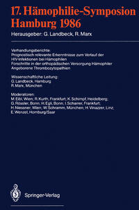 Vorderes Coverbild 17. Hämophilie-Symposion