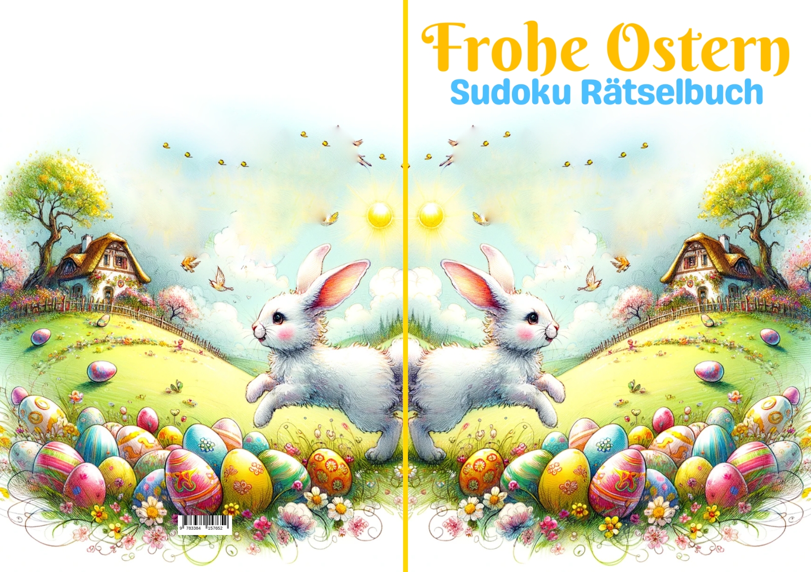 Gesamtes Coverbild Frohe Ostern - Sudoku Rätselbuch | Ostergeschenk