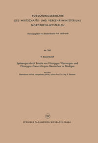 Vorderes Coverbild Spitzengas durch Zusatz von Flüssiggas- Wassergas- und Flüssiggas-Generatorgas-Gemischen zu Stadtgas