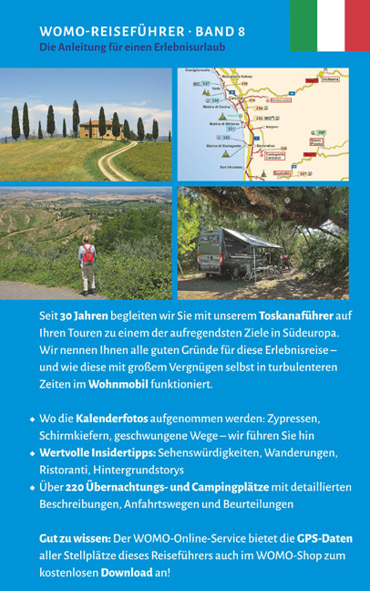 Rückseitencover Entdeckertouren mit dem Wohnmobil Toskana und Elba
