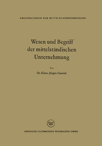 Vorderes Coverbild Wesen und Begriff der mittelständischen Unternehmung