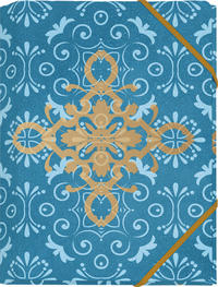 Vorderes Coverbild Der Zauber Indiens Mini-Sammelmappe Motiv Blaues Ornament