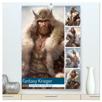 Vorderes Coverbild Fantasy Krieger. Bärenkämpfer aus dem Norden (hochwertiger Premium Wandkalender 2025 DIN A2 hoch), Kunstdruck in Hochglanz